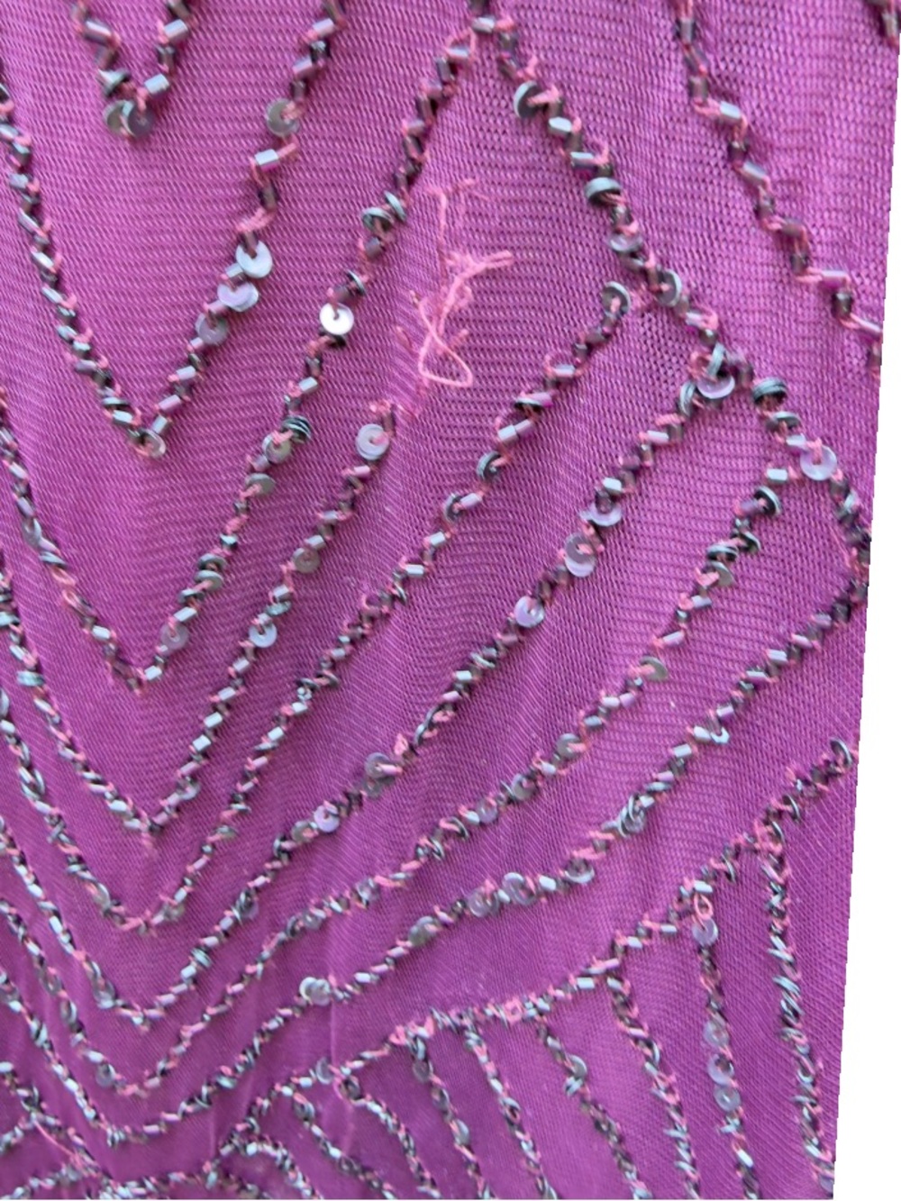 Adrianna Papell Beaded Maxi Dress Purple Plum Formal Evening Gown Size 6 - Picture 5 of 7
